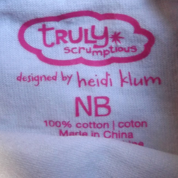 Truly Scrumptious by Heidi Klum 2 Onesies - Picture 4 of 4